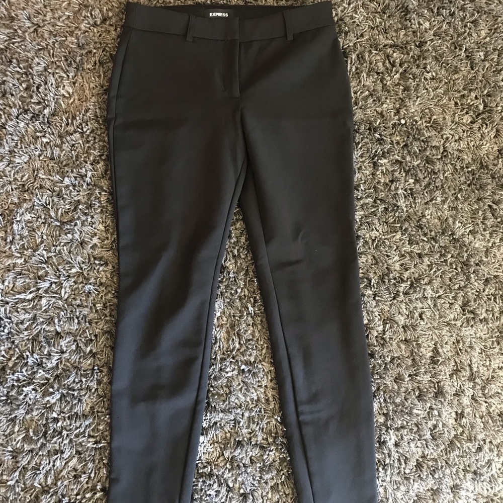 Express, black skinny slacks